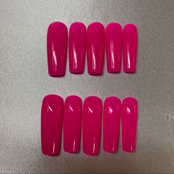 10 piece Press On Nails Long Sculpted Square Xs - Picture 9 of 11